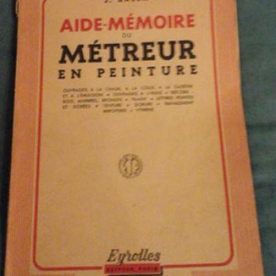 Barbier et Dalem Aide-Mémoire du métreur en peinture