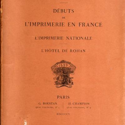 Débuts de l'imprimerie en France par Arthur Christian