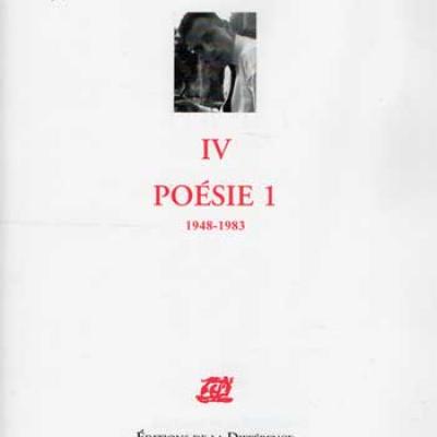 Michel Butor Oeuvres complètes Tome IV Poésie 1 1948-1983