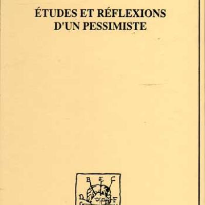 Challemel-Lacour Etudes et réflexions d'un pessimiste