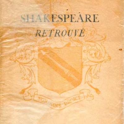 Chambrun Longworth Shakespeare retrouvé Sa vie Son oeuvre