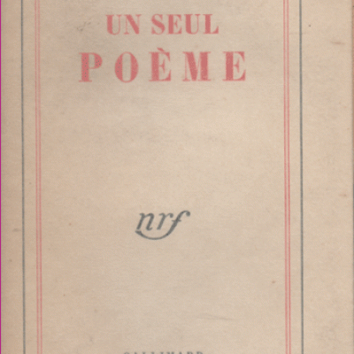 Roy Claude Un seul poème Envoi de C.Roy à Marcel Sauvage