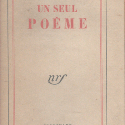 Roy Claude Un seul poème Envoi de C.Roy à Marcel Sauvage Réservé