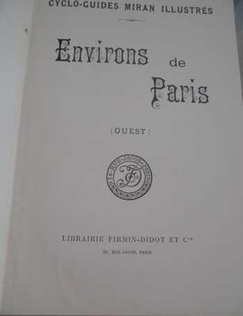 Cyclo-Guides Miran illustrés Environs de Paris (ouest)