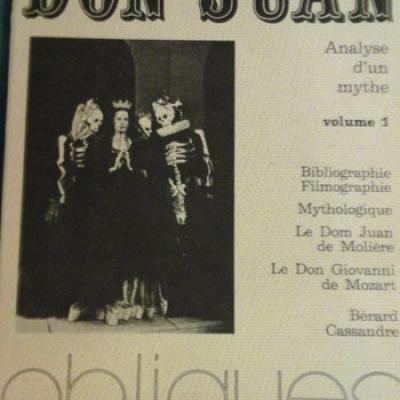 Collectif Don Juan Analyse d'un mythe Vol.1