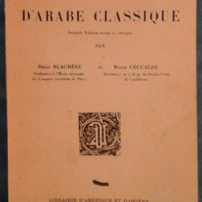 Blachère et Ceccaldi Exercices d'arabe classique