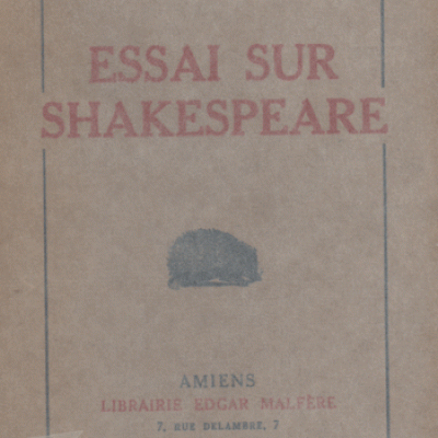 Fagus (Georges Faillet) Essai sur Shakespeare Réservé