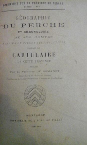 De Romanet Géographie du Perche
