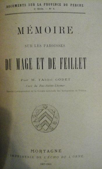Godet Mémoire historique sur la paroisse des Mesnus