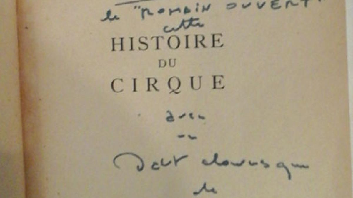 Serge Histoire du cirque Envoi de Serge à Marcello Pagliero