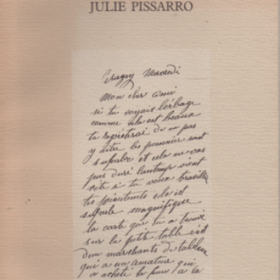 Pissarro Julie Quatorze lettres