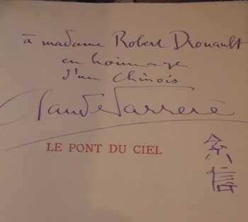 Le pont du ciel par Claude Farrère Avec Envoi de Farrère Eaux-fortes de C.Roche Actuellement réservé