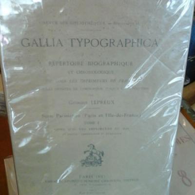 Lepreux G. Gallia Typographica