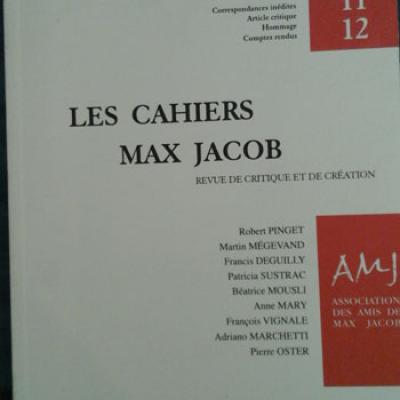 Collectif les cahiers Max Jacob Numéro 11-12