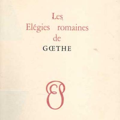 Goethe Les Elégies romaines. Lithographies de René Jaudon
