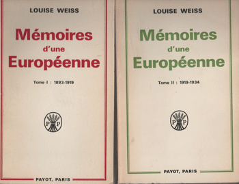Weiss Louise Mémoires d'une européenne