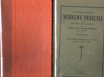 Raponda-Walker André Dictionnaire Mpongwe-français et Dictionnaire Français Mpongwe VENDU