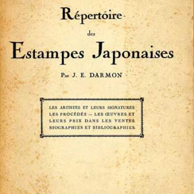 Darmon J.E. Répertoire des Estampes japonaises VENDU