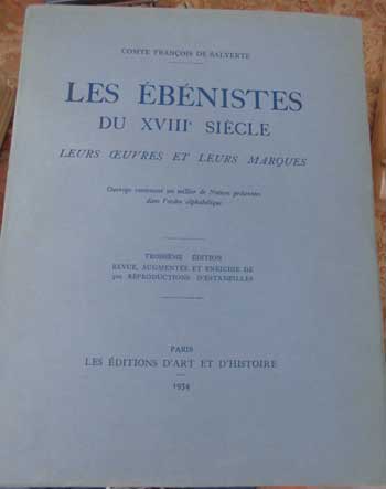 De Salverte Les ébénistes du XVIII siècle