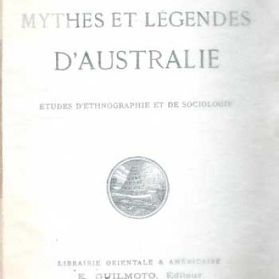 Van Gennep Arnold Mythes et légendes d'Australie VENDU