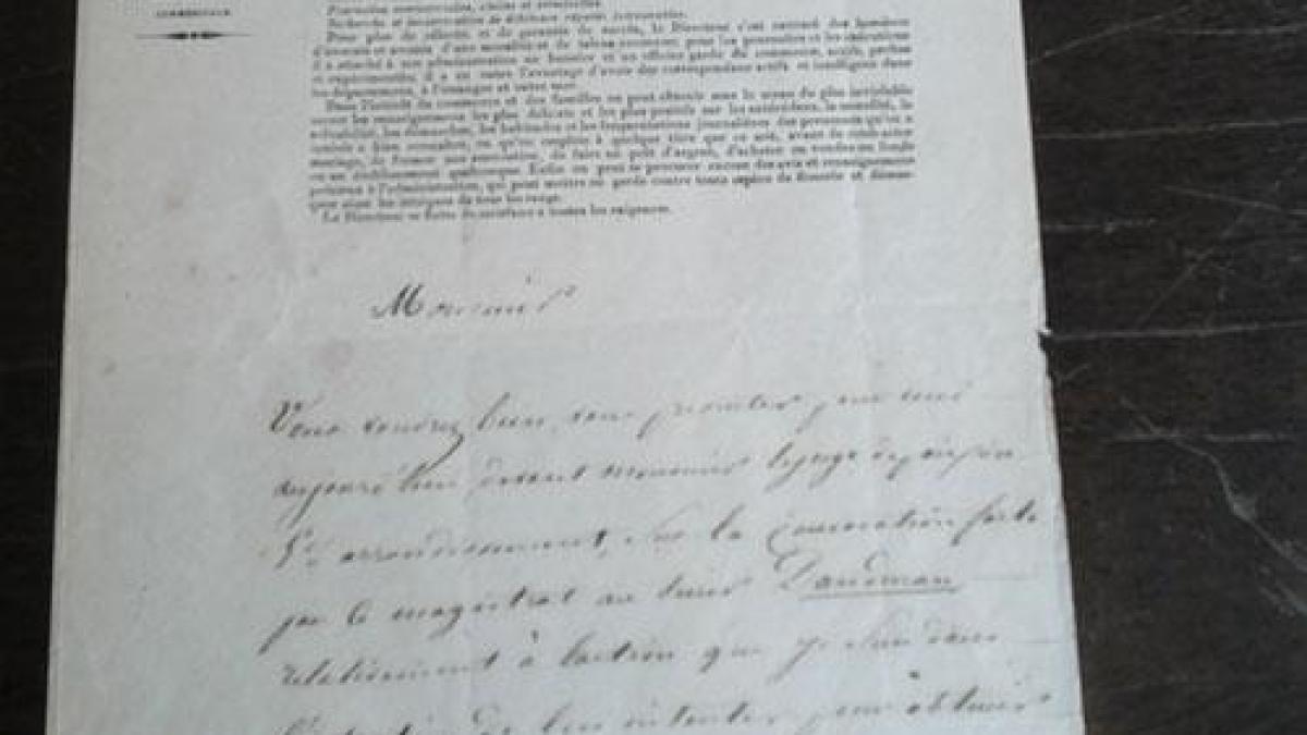Lettre manuscrite de Vidocq datée du 16 avril 1842