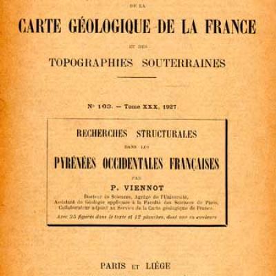 Viennot P. Recherches structurales dans les Pyrénées occidentales françaises